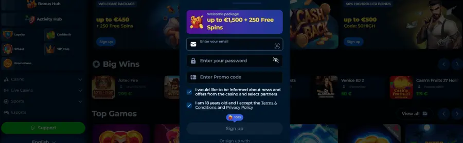 Piperspin casino